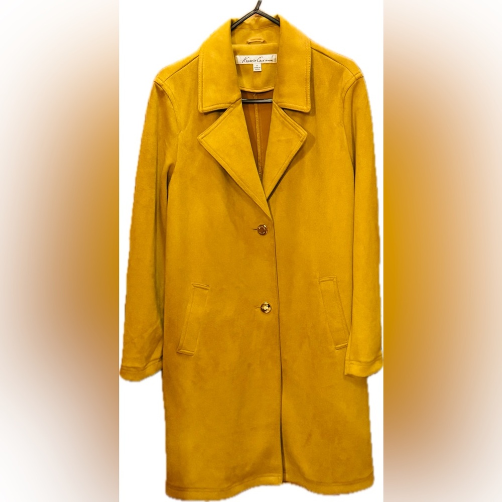 Kenneth Cole Vibrant Mustard Yellow Suede Jacket